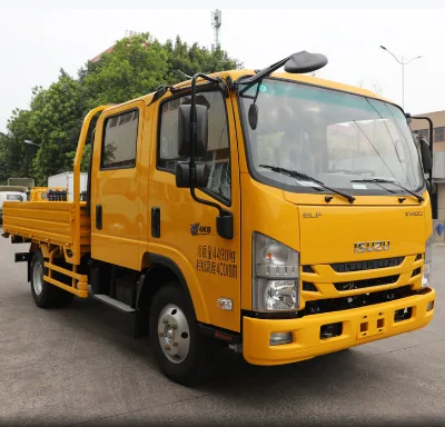 New for ELF KV100 4x2 Double Row 4Ton Diesel Engine Euro 6 Light Duty Van Dropside Cargo Truck for Export