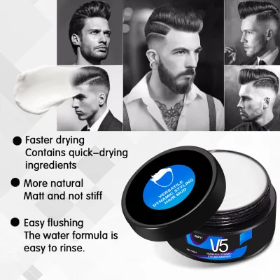V5 Hair Clay for Men Hair Matte Finish Medium to Strong Hold, Natural Hybrid That Texturizes Styling Clay