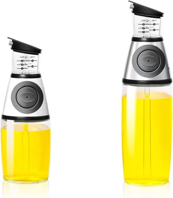 2023 New Arrival 250ML 500ML Olive Oil and Vinegar Dispenser Cruet Bottles Olive Oil Glass Dispenser Bottle With Measuring Pump