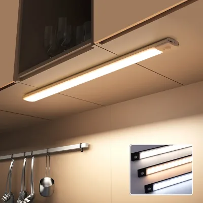 Sensor Light Motion Sensor Led Under Cabinet Light 1 Count Rechargeable 3 Colors Led Light for Cabinet