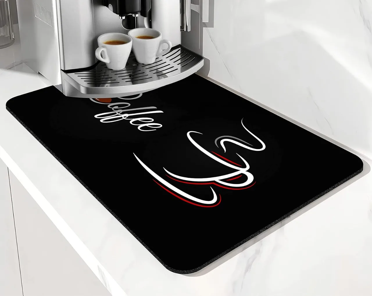 Coffee Mat Coffee Bar Mats Absorbent Non Slip Rubber Coffee Maker Mat for Countertop  Bar Accessories