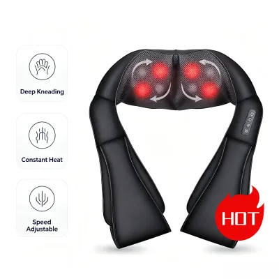 Promotion Travelling Office Neck Massage Shawl Heat Vibration Relax Muscle Relieve Fatigue Neck Shoulder Massager