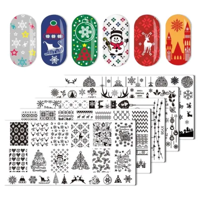 TOP Sale Nail Art Stamping Plate Flower Leaves Cartoon Pattern Metal Material Polish Nail Stamping Plates