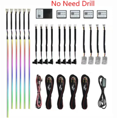 China Factory Sound Control Car Interior Atmosphere Light 18 in 1 Wireless LED Atmosphere Lights for Car Interior Ambient Lamp