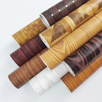 Bedroom Alternative Peel and Stick Pvc Natural Wood Veneer Wallpaper