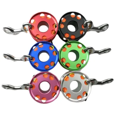 30M Diving Equipment Aluminum Finger Reel with 316 Stainless Steel Hook Diving Reel