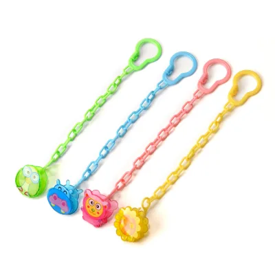 Baby Pacifier Chain, Teething Rope, Buckle, Pacifier Clip, Plastic Play Mouth Chain, Cartoon Plastic Pacifier Clip