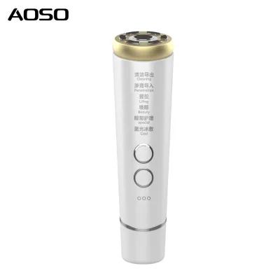 High Quality Home Use Portable RF Radio Frequency Face Massager Red Blue Led Light Therapy Sonic Vibration Facial Massager