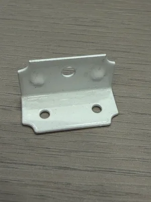 White Powder Coated L-Shaped Furniture Bracket, Carbon Steel Right Angle Corner Bracket for Cabinet