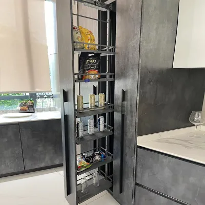 Home Space-saving Kitchen Vegetable or Fruit Storage Holders Racks Pull Out Organizer Rack Slide Wood High Cabinet Unit