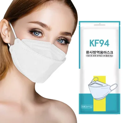 KF94 Disposable 4-Layer Breathable Industrial Protective Foldable Fish Mask High Efficiency Passes Dolomite Respirator