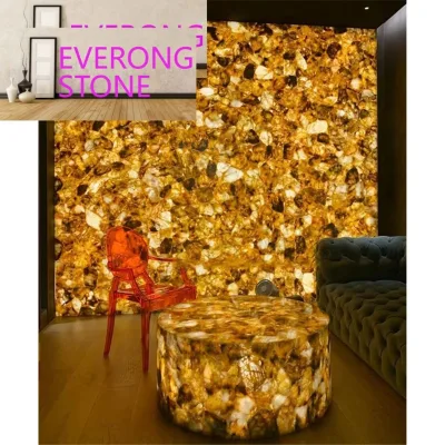 OEM Premium Translucent Natural Yellow Onyx Stone Wall Panels Thin Book Matched Interior Backlit Design Coffe Table Wall Tiles