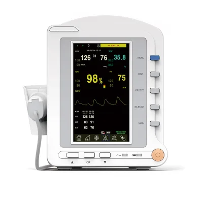For CMS5200 Electric First Aid Kit Patient Monitor with NIBP SPO2 PR TEMP Vital Signs Portable CE Certified