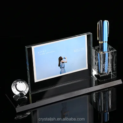 Wholesale Crystal Office Stationary Set for Multi-function Business Souvenir Gift