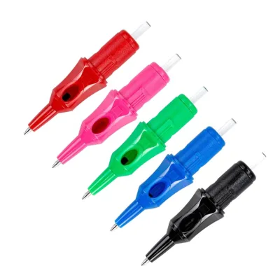 Tattoo Ball-Point Ball Pen Cartridges for Artist Make Dotwork Stencil and PMUSMP Starter Practice Needle by Drawing on the Paper