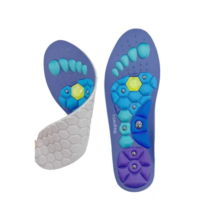 Massage Insoles Shock Absorption Arch Pad PU Running Cushion Shoe Sports Soft Comfortable Insole Memory Foam for Flat Foot