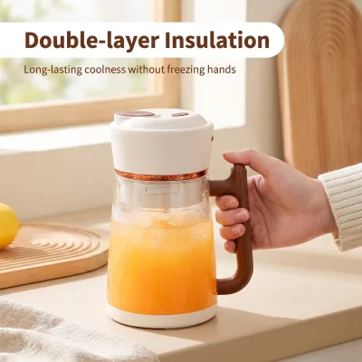 Portable Juicer Powerful Juicer with 6 Blenders 450ml Protein Blender Crushed Ice Blending Frozen Fruit Blender