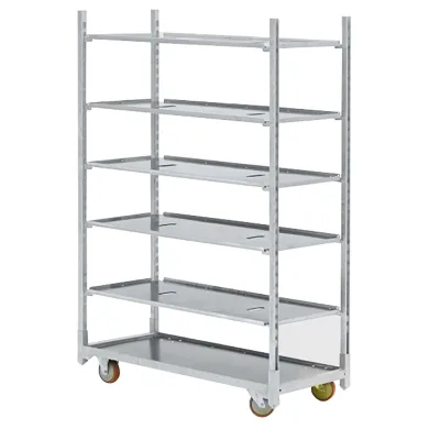 Warehouse Garden Rolling Plant Rack Trolley Carts