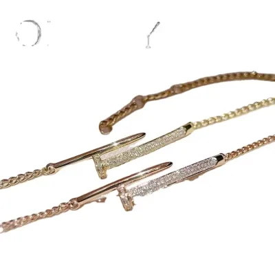 Real Gold 18k Customize Nail Bangle Bracelet Designer Jewelry Famous Brand Set Jewelry Fine Jewelry Bracelet 2025 New