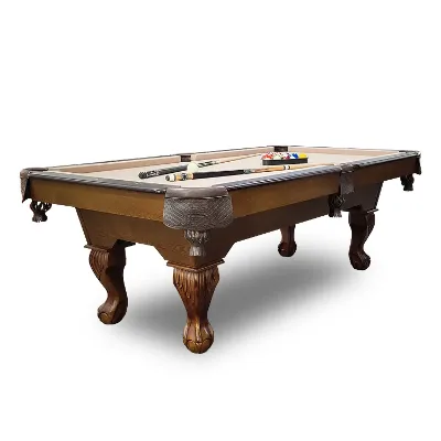 Factory Price Wholesale 8ft America Style Slate Pool Table Pocket Made of Leather for Game Room Office or Family