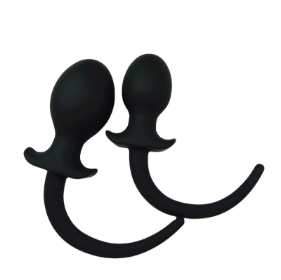Sex Toys Free Shipping Anal 4 Size Beautiful Puppy Tail Silicone Anal Plug Sex Toy for Gay