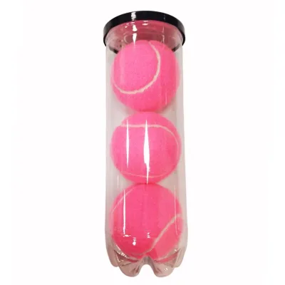 High Visibility Pink Tennis Balls Custom logo Design 3-Pack Tennis Balls with Can