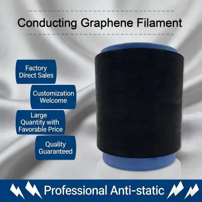 Nylon Carbon Graphene Fiber Conductive Filament Yarn Anti-static Electrically Conductive Yarn for Smart Knitting Technical Wear