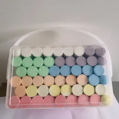 50 Colored Large Chalk square Bucket Dust-free and Environmentally Friendly Teaching Painting