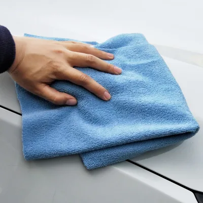 Factory Stock WovenMicrofiber Quick-Dry Sustainable Towel 40x40cm Plain Style Customized Color Solid Color