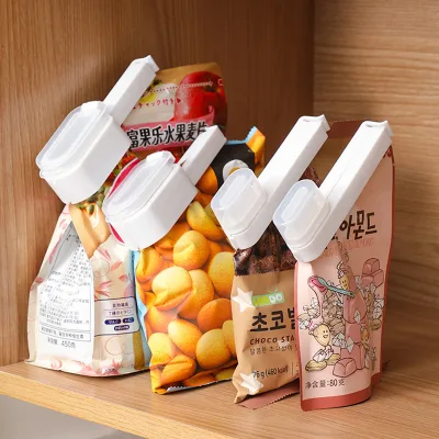Sealed Clip with Lid, Discharge Nozzle, Food Preservation Clip, Tea, Milk Powder Discharge Outlet Snack Moisture-proof Bag Clip