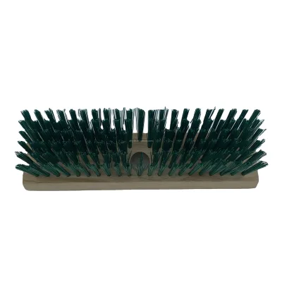 Wood Concrete Floor Push Broom Out Door Cleaning Broom for Garden Road