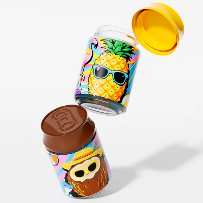 OEM Smell Proof air Tight 3.5 Gram Jars with Child Resistant Lid Custom Jar Sticker 3.5 Flower Plastic Jar
