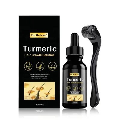 Custom Natural Ingredients Turmeric Biotin Anti Hair Loss Hair Growth Serum