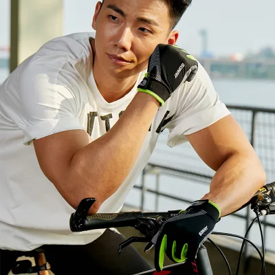 Men's Summer Full-Finger Anti UV Sunscreen Non-Slip Outdoor Riding Driving Mountaineering Sports Gloves