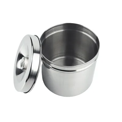Hot New Products Stainless Steel Anti-Iodine Gauze Jar Medical Alcohol Cotton Jar Sponge Cotton Surgical Dressing Jar