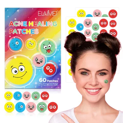 Acne Absorbing Cover Invisible Skin Acne Treatment Hydrocolloid Fast Healing Acne Spot Stickers 60 Pcs Pimple Patches for Facial
