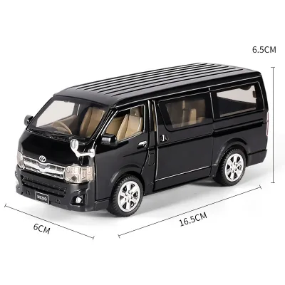 1 32 Metal Alloy 5-Door Business Diecast Toy Pull Back with Sound and Light Effect for Kids