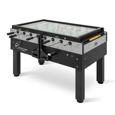 Indoor Sport Game Futbolin 55 Inches Commercial Adult Rod Coin Operated Soccer Table with Tempering Glass Cover 2-Year Warranty
