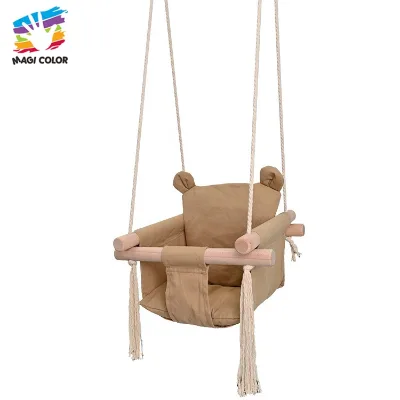Toddler Baby Canvas Hanging Swing Seat with Safety Belt W01D203