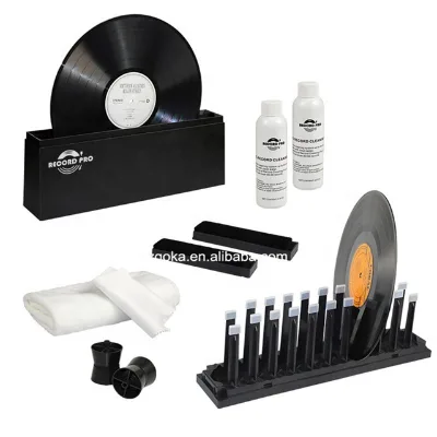 OEM Printed logo and Brand LP Album Vinyl Record Cleaning Machine Fluid Cleaner Deep groove Washer System for Turntable