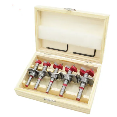 Positioning Woodworking Hole Opener Set Carbide Flat Wing Drill Adjustable Hinge Hinge Hinge Reamer 15-35mm
