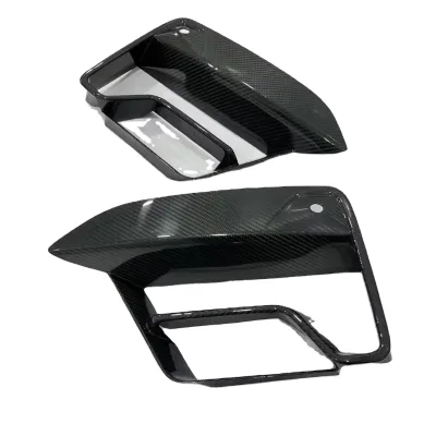 Excellent Fitment Dry Carbon Fiber Covers Fog Lamp Grills Trims for F90 M5 Lci Front Bumper Fog Lamp Frame