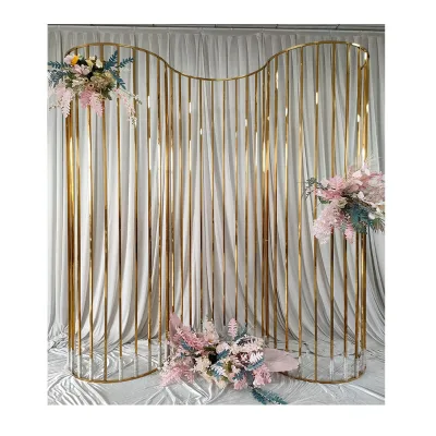 Half Wedding Gold Stainless Metal Backdrop Semicircle Decoration Arched Stand