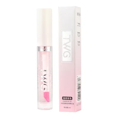 Most Popular Factory Moisturizing Color-Changing Lip Oil Tint Gloss with Temperature Sensitive Non Stick Lip Oil