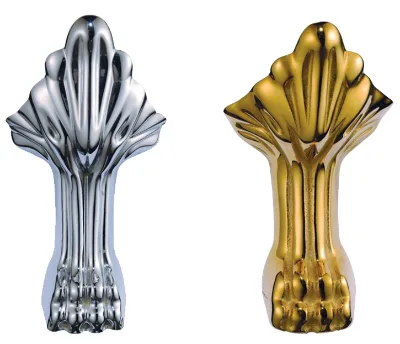Chrome or Golden Color Shower Tub Feet Luxury Relief Design Bathtub Legs Silver Bathtub Foot