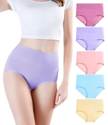 Women's Leakproof Absorbent 4-Layer Knitted High Waist Reusable Menstrual for Panties RTS Stock