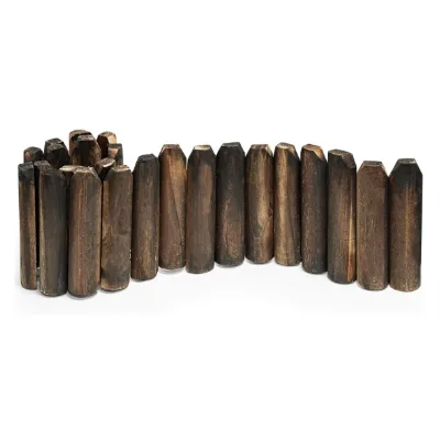 Rustic Natural Pine Wood Garden Edging Half-Round Decorative Wooden Fence Border for Indoor/Outdoor Use 3D Flower Farm Fencing