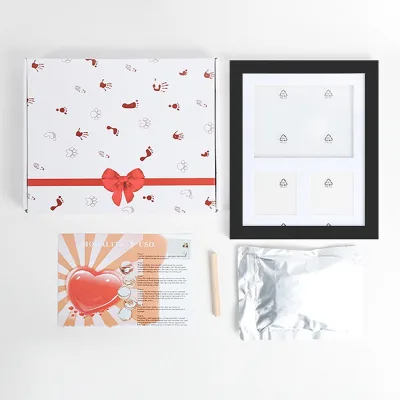 Wholesale DIY Baby Hand Footprint Photo Frame Hollow Design for Baby's First Birthday for Pet's Handprint Ink Pad Included