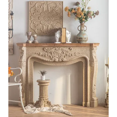 European American Style Vintage Retro Wood Top Entryway Table Console for Living Room Furniture