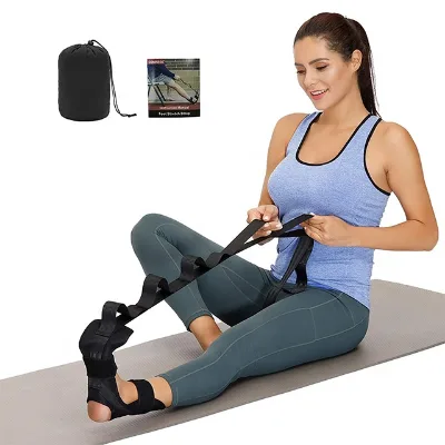 Stretch Strap with Loops for Foot and Calf - Ideal for Physical Therapy, Achilles Tendonitis Relief, and Plantar Fasciitis